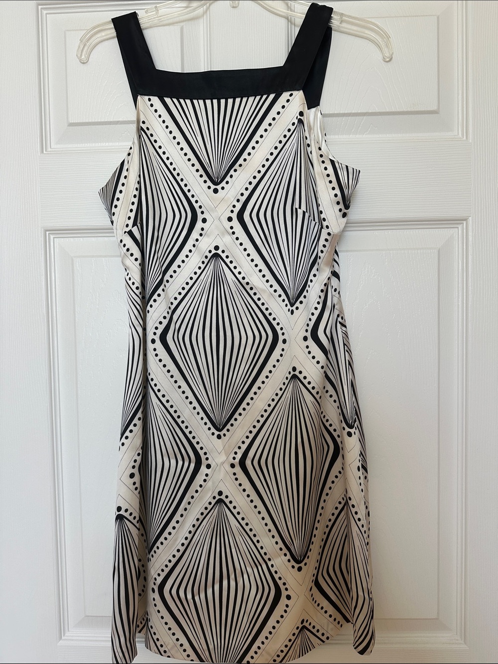 Arden B Black & White Geometric Midi Dress